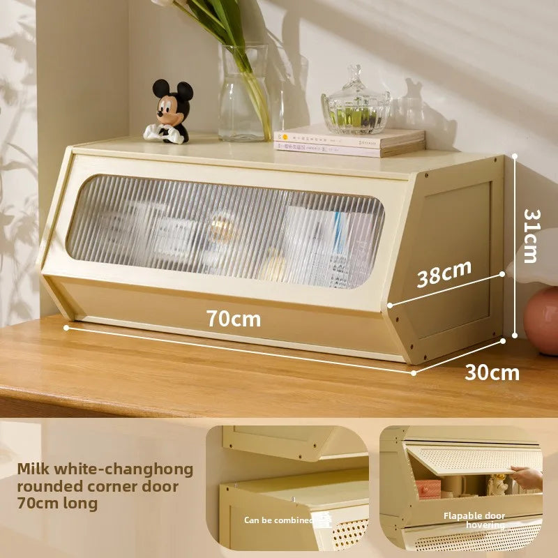 Bucket cabinet, storage cabinet, bedroom, living room, bookshelf, toys, snacks, storage and sorting cabinet can be stacked