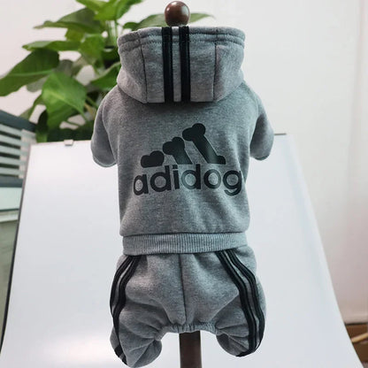 Winter Clothes for Small Dogs Sport Dog Hoodie Fleece Overalls for Small Breeds Dogs Sport Puppy Sweatshirt 4 Legs Dog Jumpsuit