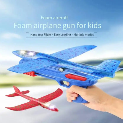 Glowing Foam Aircraft 10M Launcher Catapult Glider