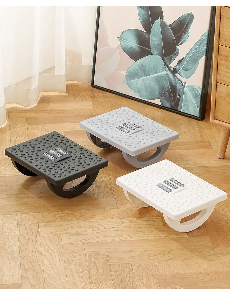 Ergonomic Office Foot Rest Stool Under Desk Adjustable Height Comfortable Footrest for Home Office Workstation Sofa