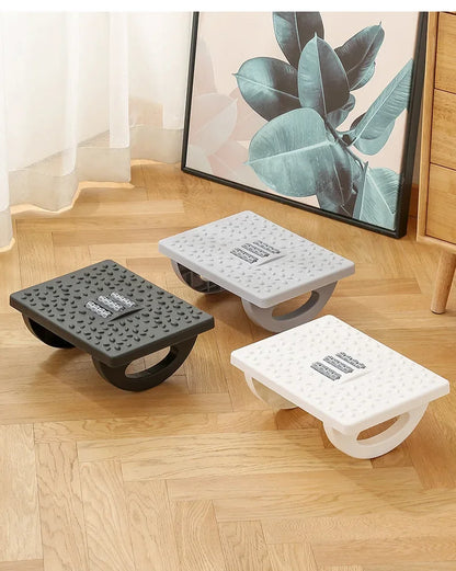 Ergonomic Office Foot Rest Stool Under Desk Adjustable Height Comfortable Footrest for Home Office Workstation Sofa