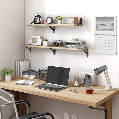 Wall Mounted Wood Shelf for Living Room, Bathroom, Bedroom, Kitchen, Home Decor