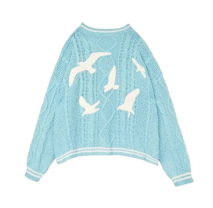 Cardigan For women Bird Embroidery Special Knit 1989 taylor Cardigan Slouchy Style Vintage Sweater