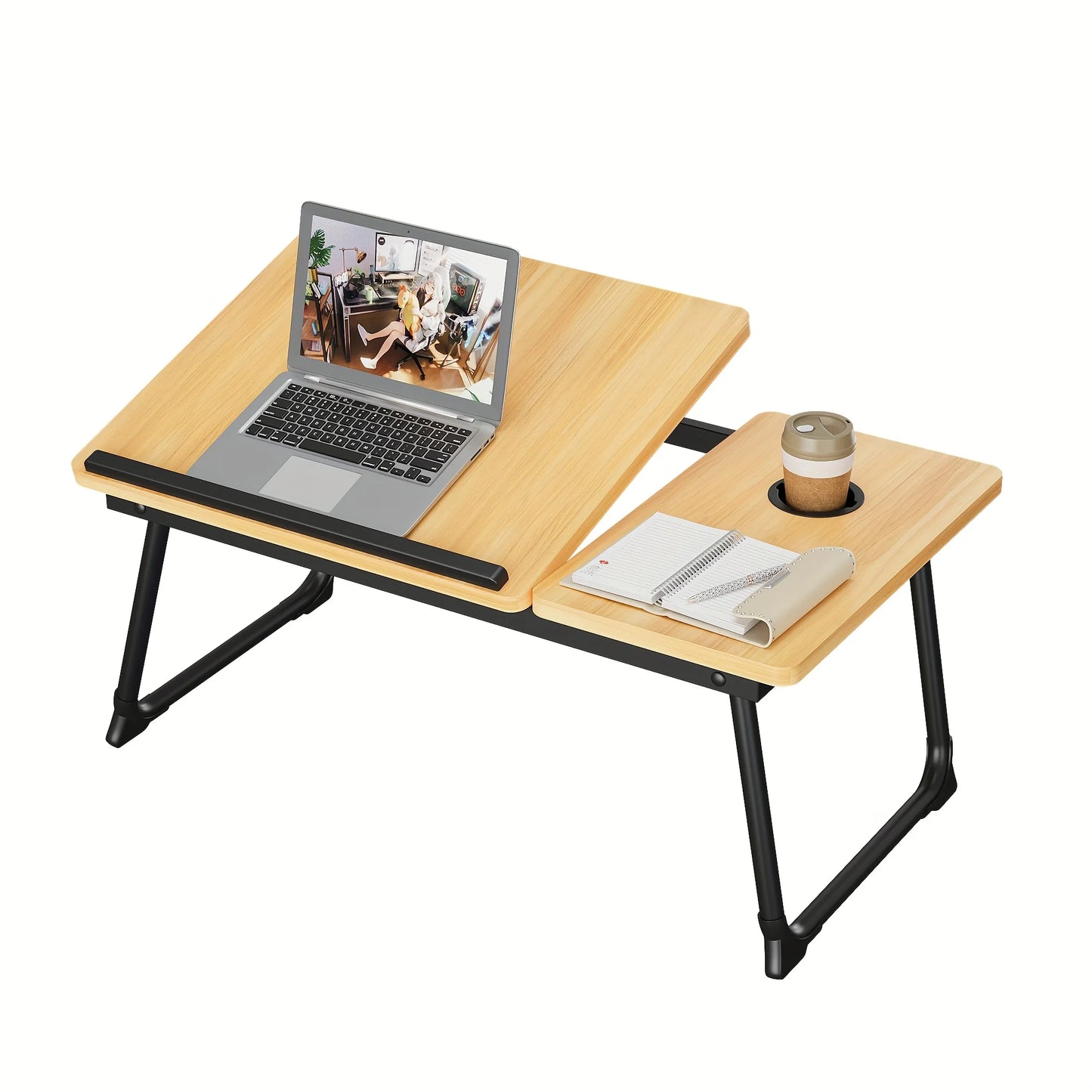 Tray table, notebook computer and writing table, notebook computer bed support