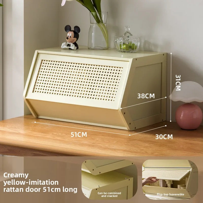 Bucket cabinet, storage cabinet, bedroom, living room, bookshelf, toys, snacks, storage and sorting cabinet can be stacked