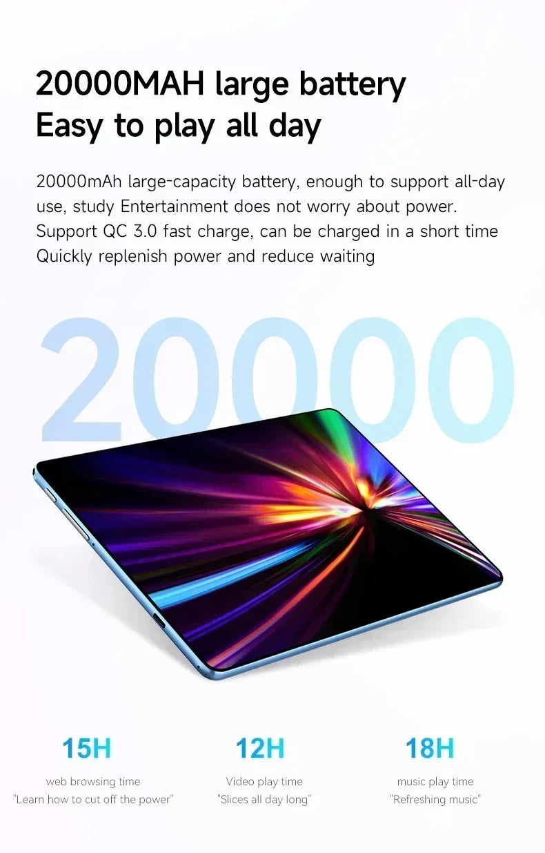 2025 NEW Pad 15 Pro Tablet Android 14 22GB+2TB 20000mAh Snapdragon 888 Original Tablets PC 5G Dual SIM Card WIFI HD 4K Mi Tab