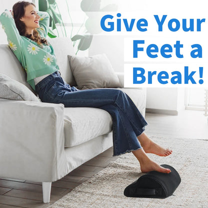 Memory Foam Office Foot Stool Under Desk Footrest Leg Elevation Pillow for Gaming Home Office Comfort Support