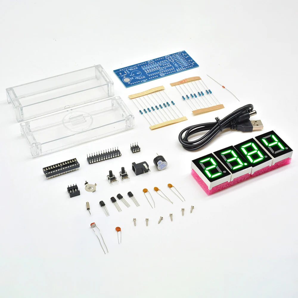 Electronic Clock DIY KIT LED Microcontroller Kit Digital Clock