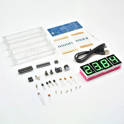 Electronic Clock DIY KIT LED Microcontroller Kit Digital Clock