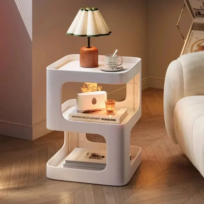 Luxury Sofa Table Solid Color Living Room Small Coffee Table Bedroom Simple Bedside Table Creative Computer Desk