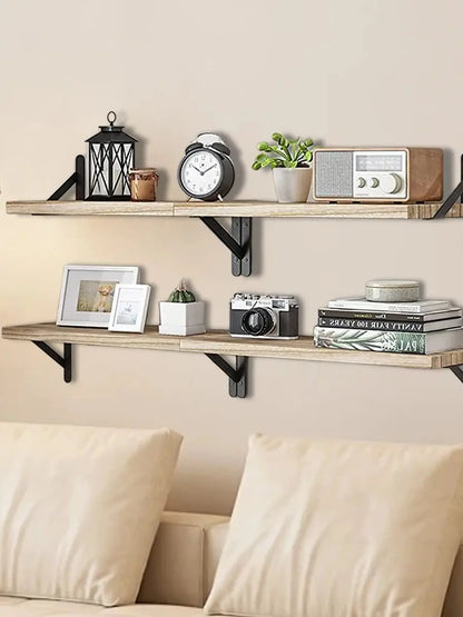 Wall Mounted Wood Shelf for Living Room, Bathroom, Bedroom, Kitchen, Home Decor