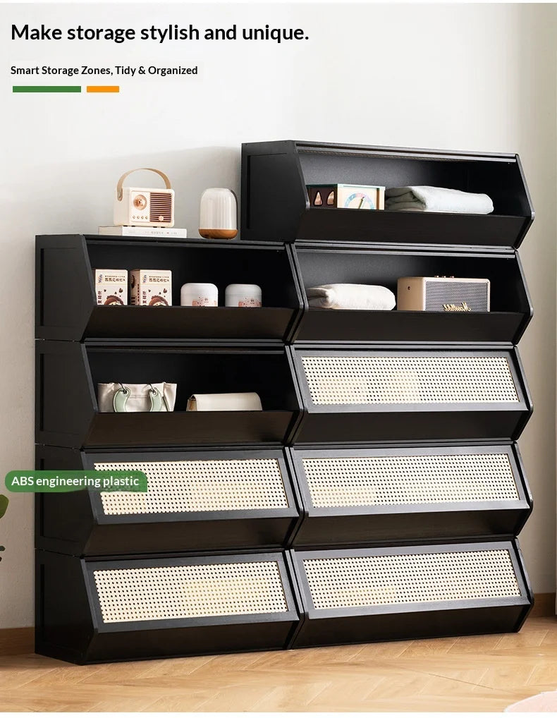 Modern Living Room Storage Cabinet Bookcase Display Cabinet Dresser Drawer Adjustable Shelves Doors Furniture Cabinet Home