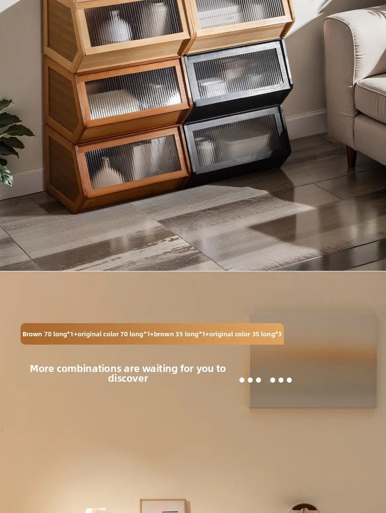 Bucket cabinet, storage cabinet, bedroom, living room, bookshelf, toys, snacks, storage and sorting cabinet can be stacked