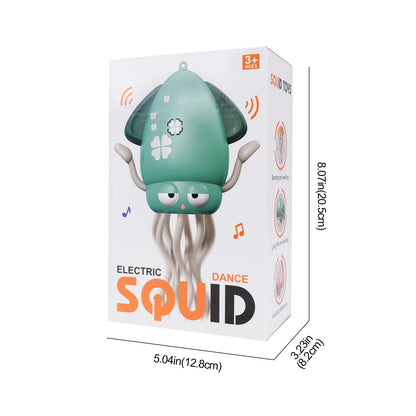Electronic Dancing Squid Toys with Light&Music Lying Flat Squid Toddler Interactive Development Tummy Time Gifts