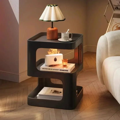 Luxury Sofa Table Solid Color Living Room Small Coffee Table Bedroom Simple Bedside Table Creative Computer Desk
