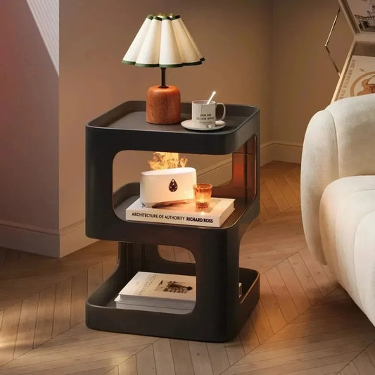 Luxury Sofa Table Solid Color Living Room Small Coffee Table Bedroom Simple Bedside Table Creative Computer Desk