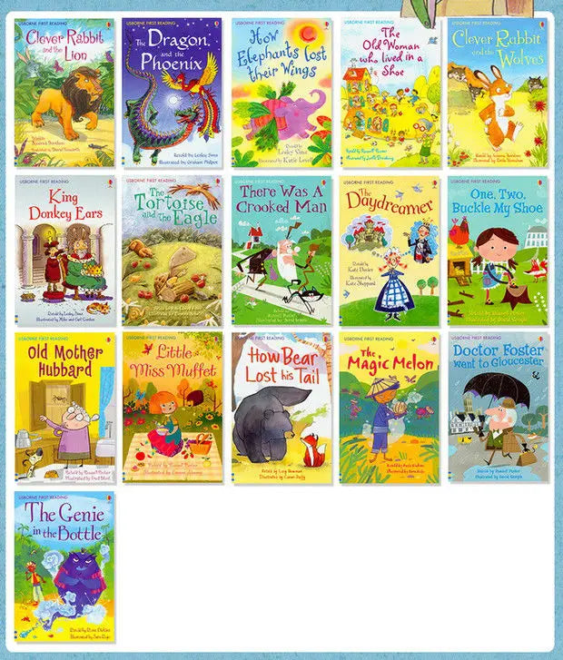 50 Books/Set Usborne My First Reading Library English Picture Books Baby Early Childhood Words Learning Gift For Kids learn