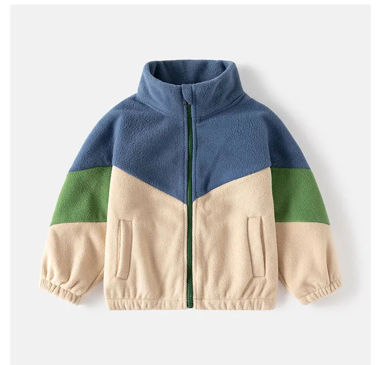Children's Clothing   Autumn Winter Fleece Thicken Warm  Outwear Cute Cardigan Jackets Coats for  Kids