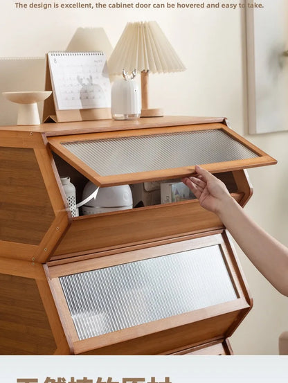 Bucket cabinet, storage cabinet, bedroom, living room, bookshelf, toys, snacks, storage and sorting cabinet can be stacked