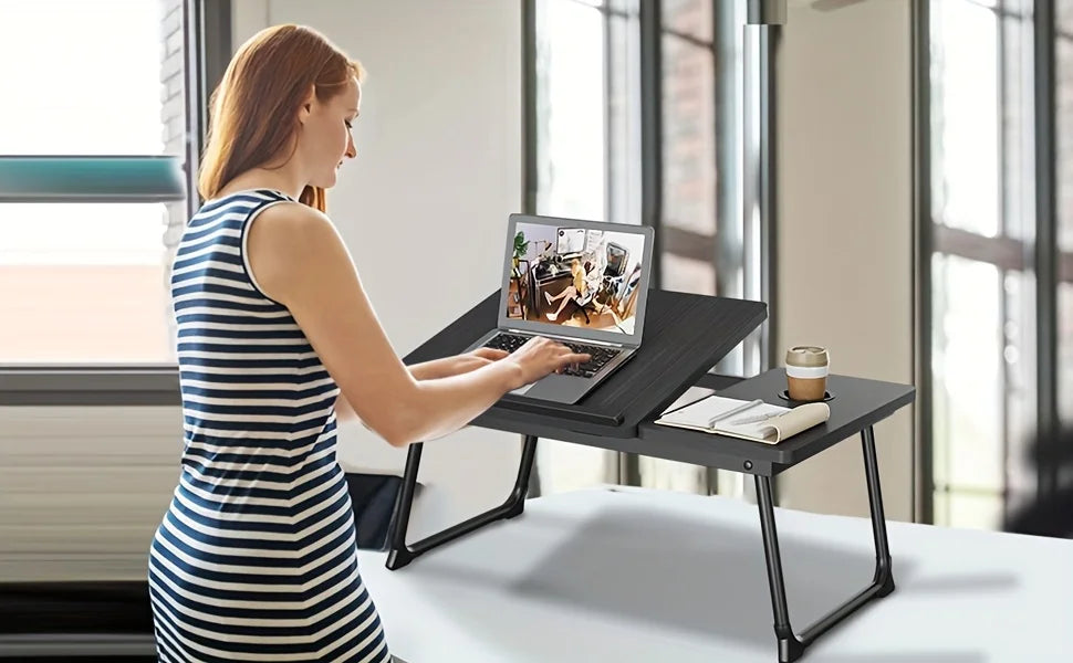 Tray table, notebook computer and writing table, notebook computer bed support