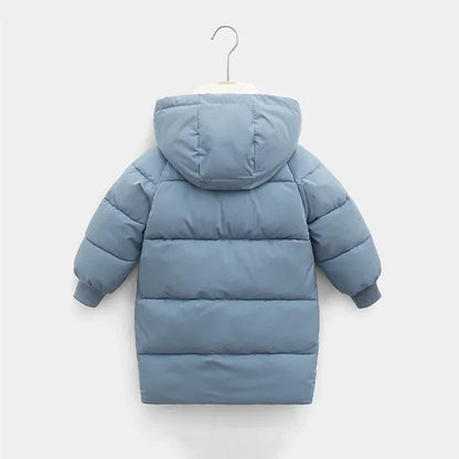 Children Down Outerwear Winter Kids Clothes Boys Girls Cotton-Padded Parka Coats Thicken Warm Long Jackets