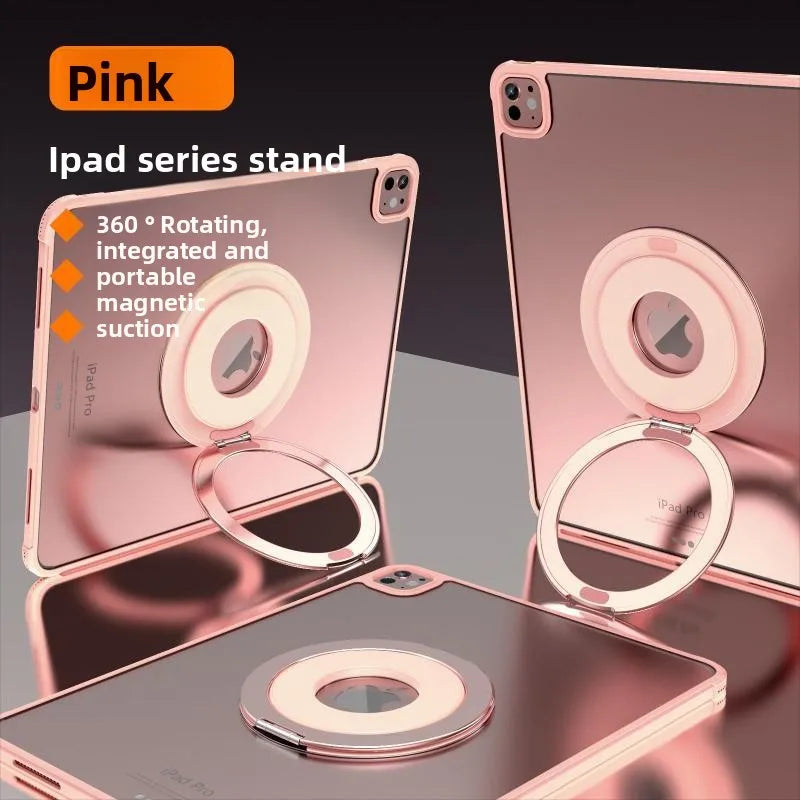 Tablet Magnetic Ring Stand | Foldable Portable, Ultra-Thin & 360° Rotation | Multi-Angle Adjustment, Universal for All Tablets