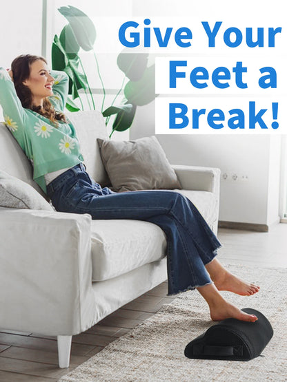 Memory Foam Office Foot Stool Under Desk Footrest Leg Elevation Pillow for Gaming Home Office Comfort Support