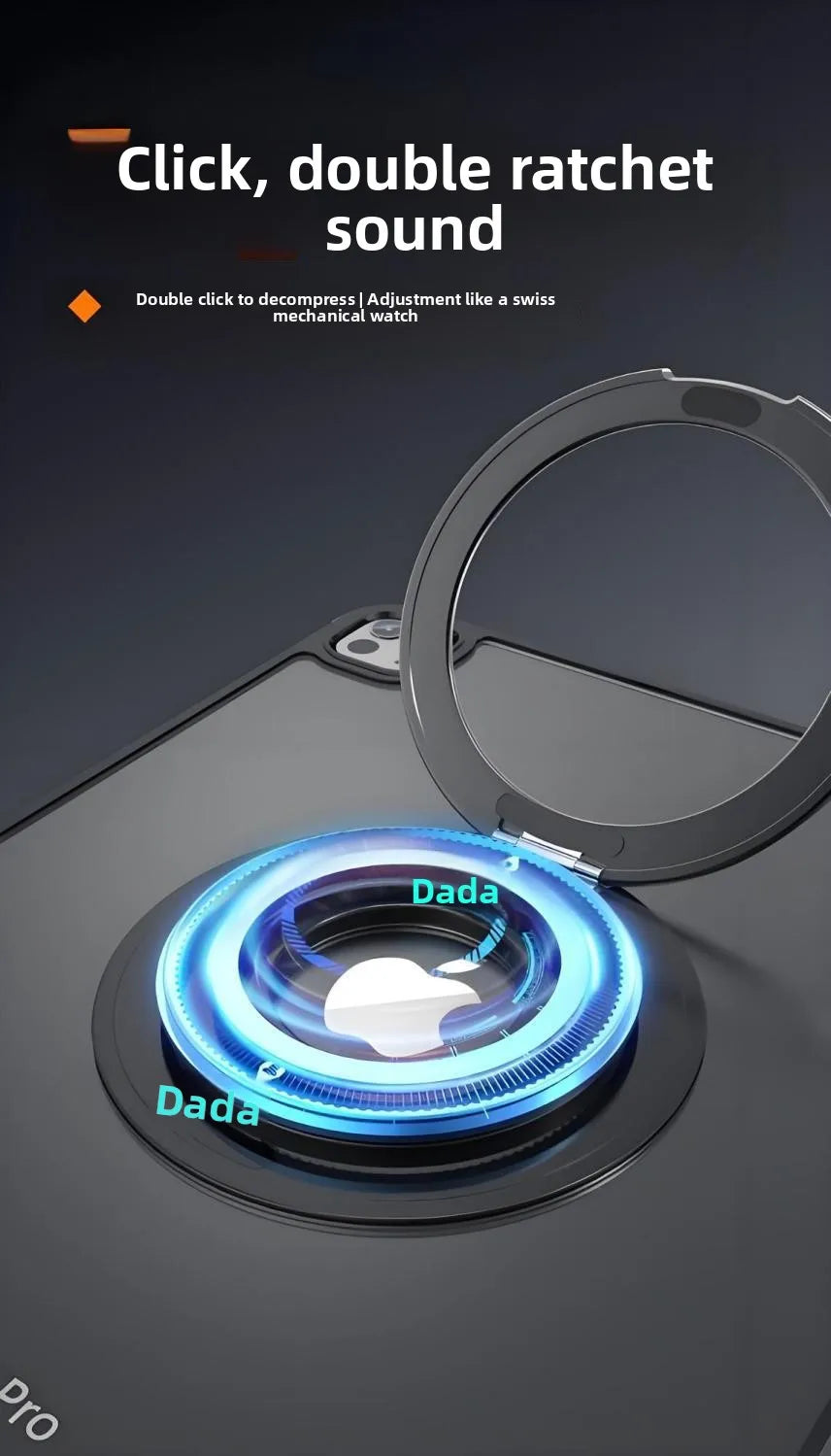 Tablet Magnetic Ring Stand | Foldable Portable, Ultra-Thin & 360° Rotation | Multi-Angle Adjustment, Universal for All Tablets