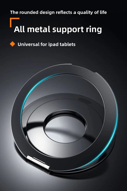 Tablet Magnetic Ring Stand | Foldable Portable, Ultra-Thin & 360° Rotation | Multi-Angle Adjustment, Universal for All Tablets
