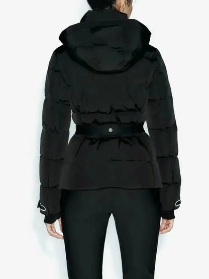 Women's new warm cotton clothes with belts, long-sleeved ski cotton jackets and jackets winter coat winter clothes women winter