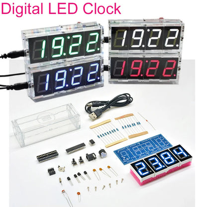 Electronic Clock DIY KIT LED Microcontroller Kit Digital Clock