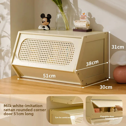 Bucket cabinet, storage cabinet, bedroom, living room, bookshelf, toys, snacks, storage and sorting cabinet can be stacked