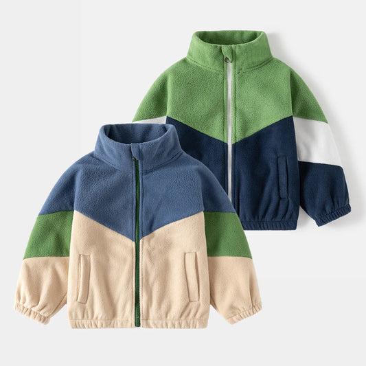 Children's Clothing   Autumn Winter Fleece Thicken Warm  Outwear Cute Cardigan Jackets Coats for  Kids