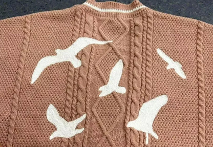 Cardigan For women Bird Embroidery Special Knit 1989 taylor Cardigan Slouchy Style Vintage Sweater