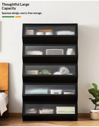 Modern Living Room Storage Cabinet Bookcase Display Cabinet Dresser Drawer Adjustable Shelves Doors Furniture Cabinet Home