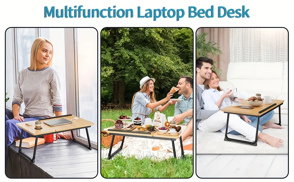 Tray table, notebook computer and writing table, notebook computer bed support