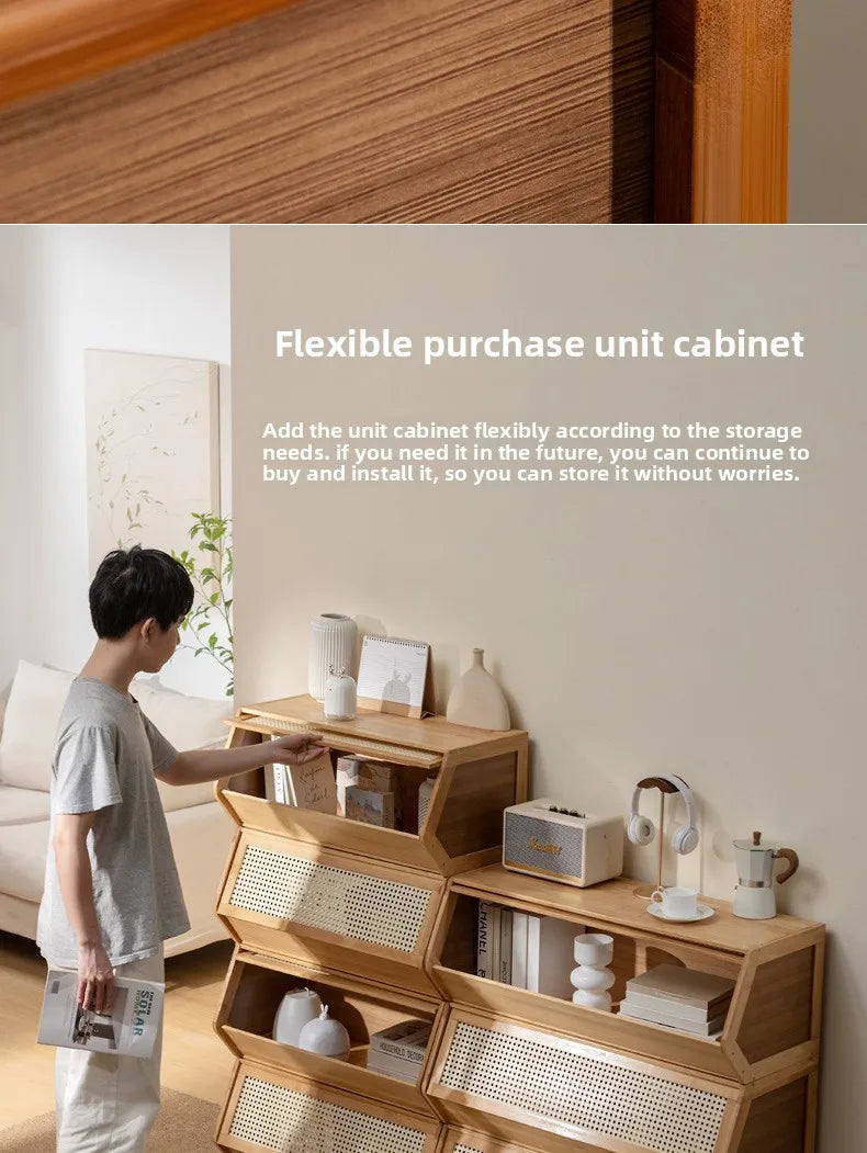 Bucket cabinet, storage cabinet, bedroom, living room, bookshelf, toys, snacks, storage and sorting cabinet can be stacked