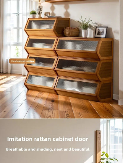 Bucket cabinet, storage cabinet, bedroom, living room, bookshelf, toys, snacks, storage and sorting cabinet can be stacked