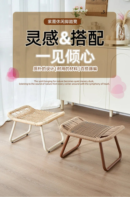 Footrest Stool Ottoman Pedal Leg Support Changing Seat Sofa Shoe Bench Entryway