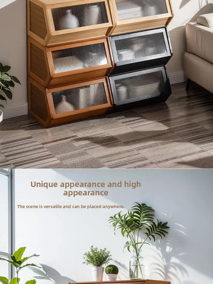 Bucket cabinet, storage cabinet, bedroom, living room, bookshelf, toys, snacks, storage and sorting cabinet can be stacked