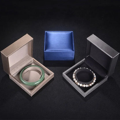 Free Sample Stock Mens Jewellery Gift Packaging Box Cheap Wedding Dating Ring Leather Bracelet Bangle Jewelry Box for Women