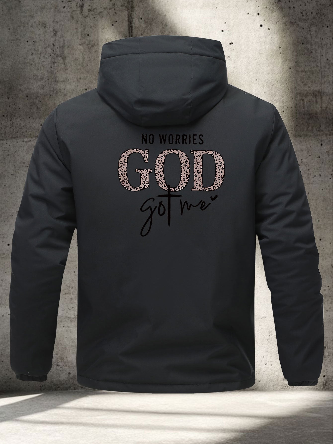Women'S Heavy-Duty Winter Jacket - Thermal Insulated Coat with Front Zipper Closure, Hooded Outerwear for Cold Weather, Non-Slip Grip - Christian Faith-Based Design, Winter Clothes, Faithinspired Apparel, Geometric Print, Fai
