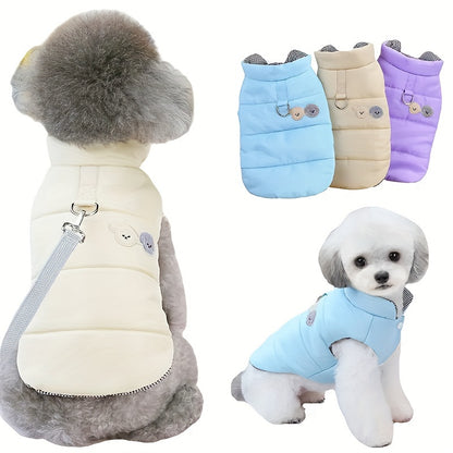 Dog Winter Clothes, Puppy Warm Jacket, Pet Coat For Small Medium Dogs With D-ring Vest Costumes