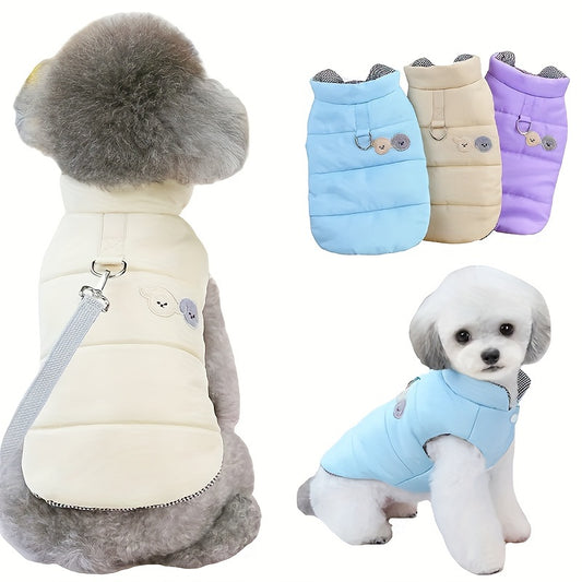 Dog Winter Clothes, Puppy Warm Jacket, Pet Coat For Small Medium Dogs With D-ring Vest Costumes