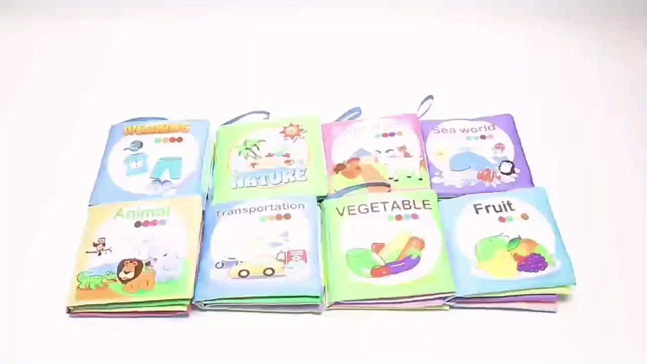 5-Pack/3-Pack Soft Fabric Baby Books, Cognitive Educational Toys, Durable & Washable, Vibrant Fruit, Animal, Ocean Themes, Early Learning & Cognitive Development, Perfect for Christmas, Birthday, Halloween, Thanksgiving, East