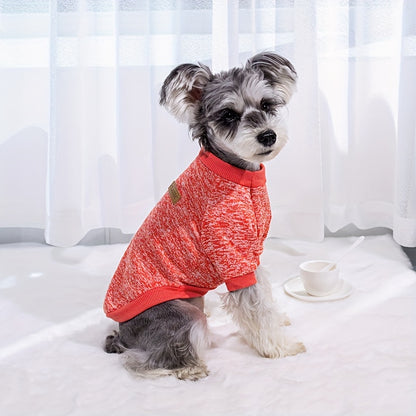 Warm Fleece 1pc Dog Puppy Knitted Classic Sweater - Thermal Winter Clothing - Christmas Gift for Dogs Cats