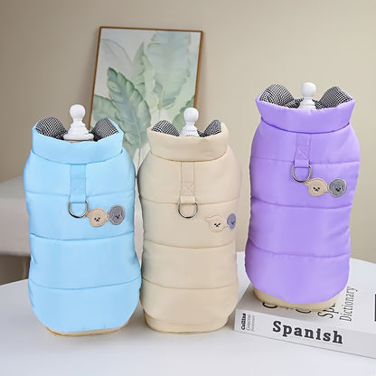 Dog Winter Clothes, Puppy Warm Jacket, Pet Coat For Small Medium Dogs With D-ring Vest Costumes