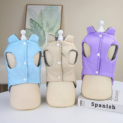 Dog Winter Clothes, Puppy Warm Jacket, Pet Coat For Small Medium Dogs With D-ring Vest Costumes