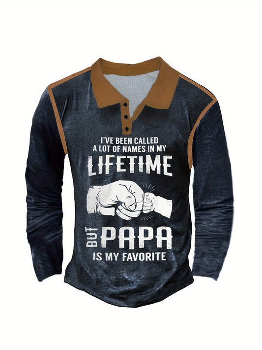 Popular casual long-sleeved button-down men's polo shirts, roll-neck tops, pullovers, men's spring, summer, autumn and winter clothing