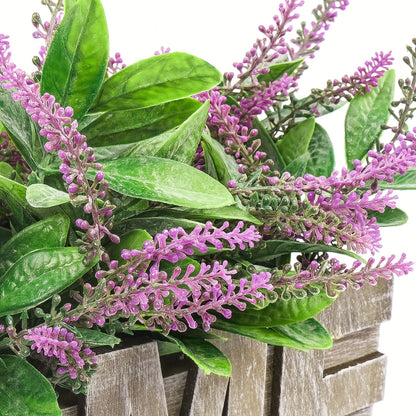 1pc Artificial Eucalyptus Potted Plant For Office Desk, Fake Green Plant With Wooden Pot, Faux Plant For Home Office Garden Wedding Kitchen Shower Room Decoration, Home Decor